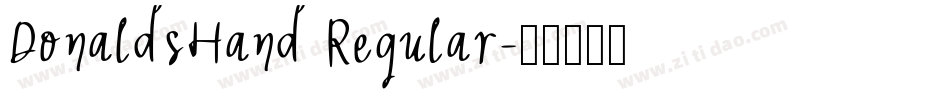 DonaldsHand Regular字体转换